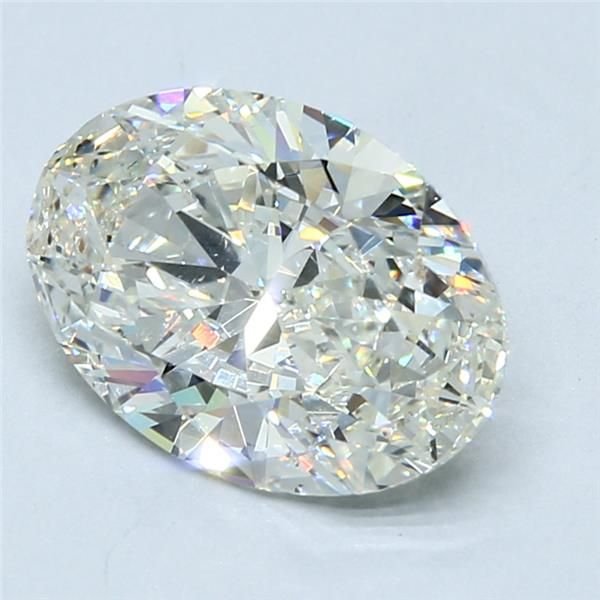 3.01ct J SI2 Rare Carat Ideal Cut Oval Diamond