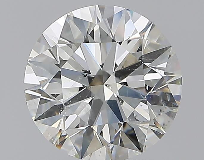 2.76ct J SI2 Rare Carat Ideal Cut Round Diamond