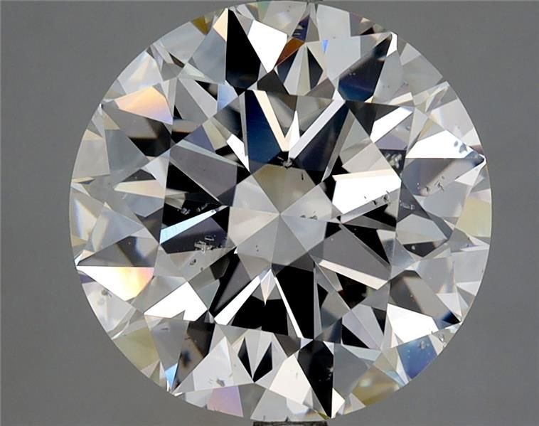 5.01ct F SI2 Rare Carat Ideal Cut Round Diamond