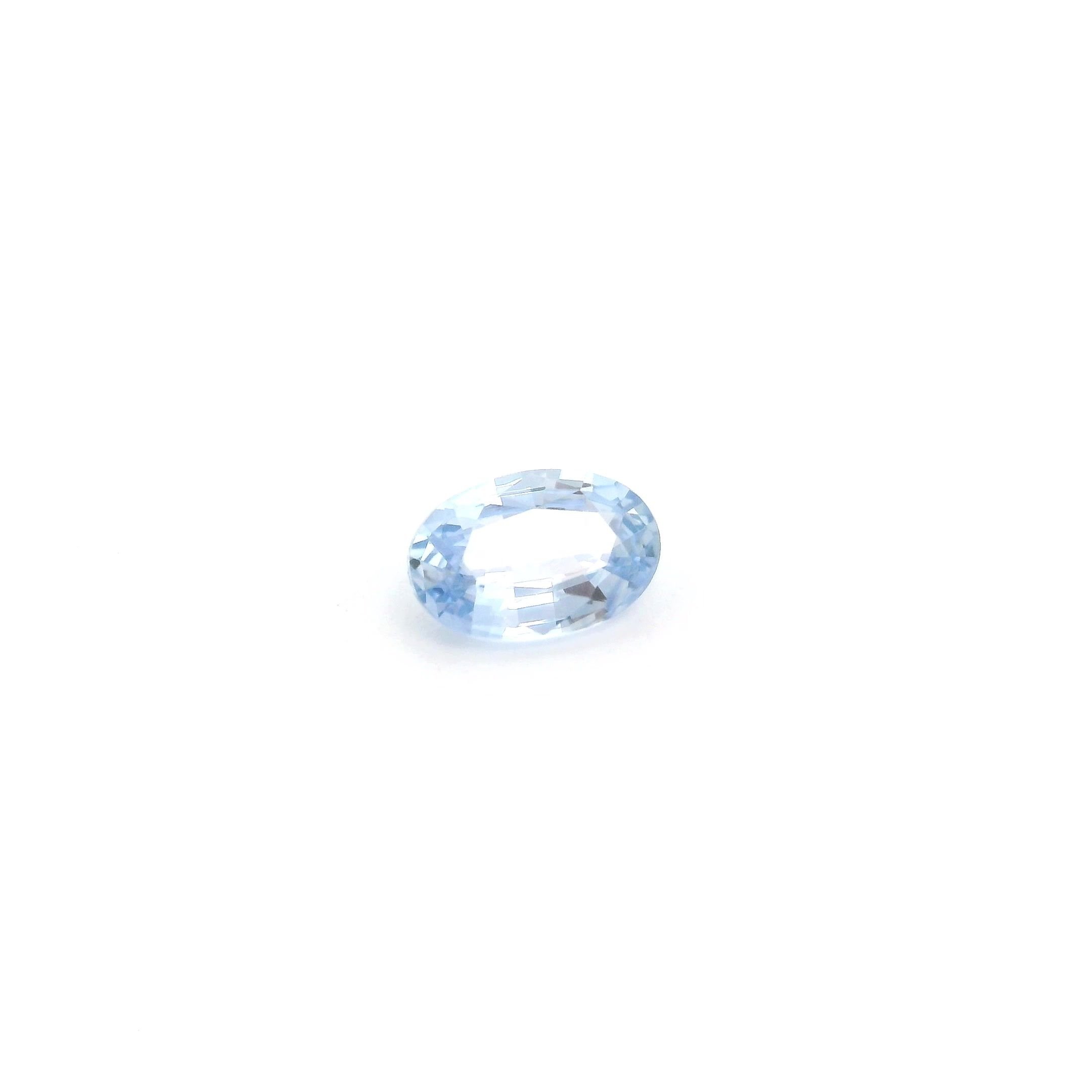 0.54 Carat Light Blue Oval Sapphire