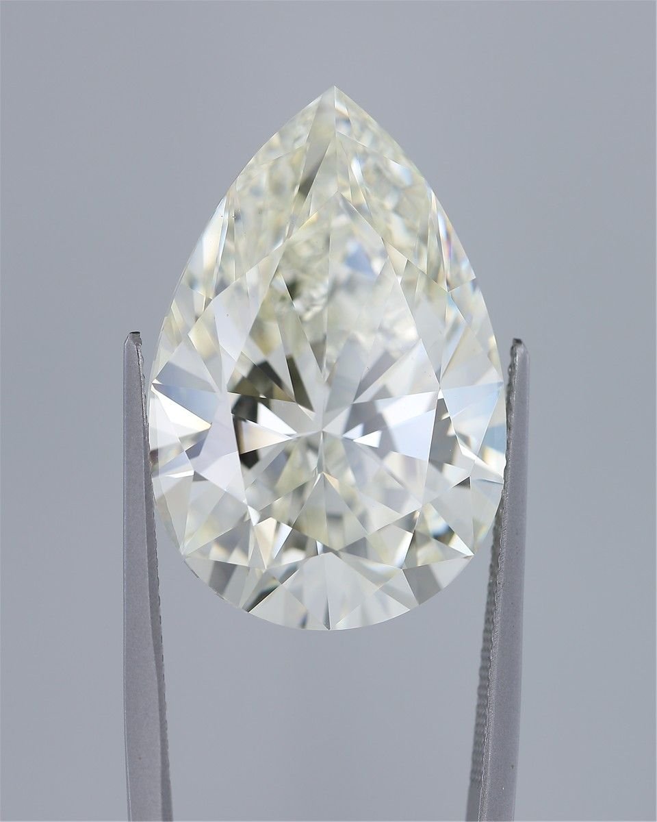 25.77ct J VS1 Very Good Cut Pear Diamond
