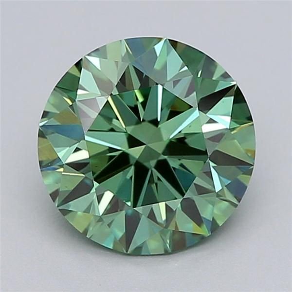 1.61 Ct. Fancy Deep Green Round Lab Diamond