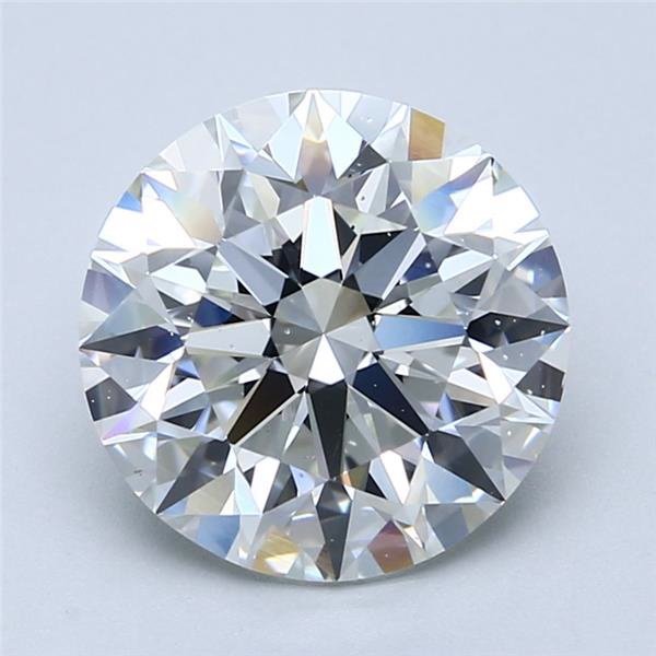 4.11ct F SI1 Rare Carat Ideal Cut Round Diamond