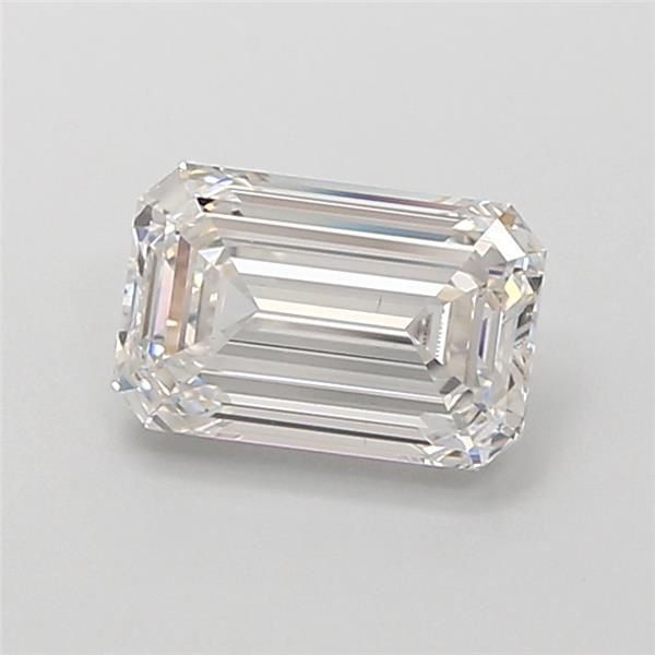 1.54ct F VS2 Rare Carat Ideal Cut Emerald Lab Grown Diamond