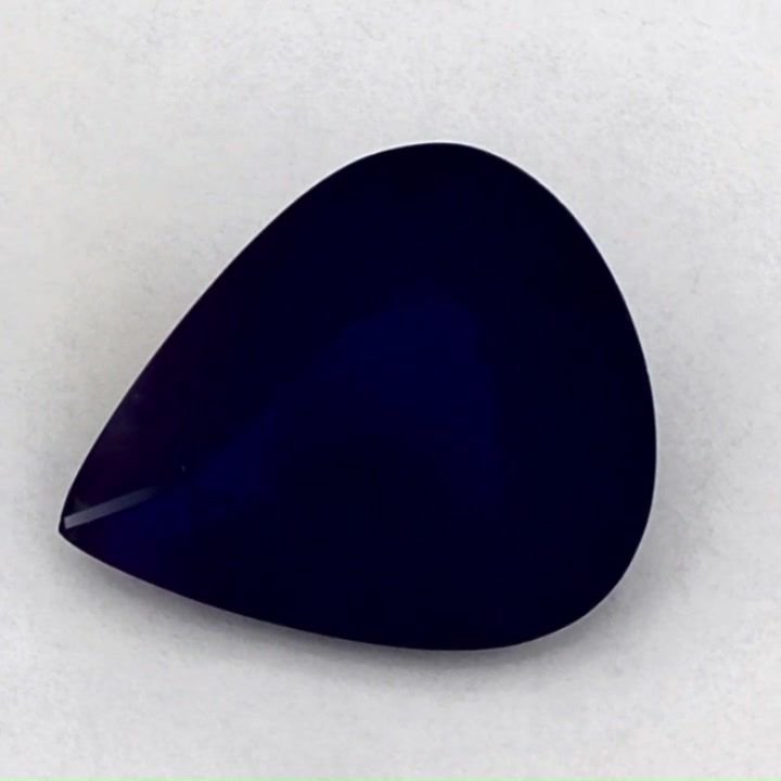 3.43 Carat Blue Pear Sapphire