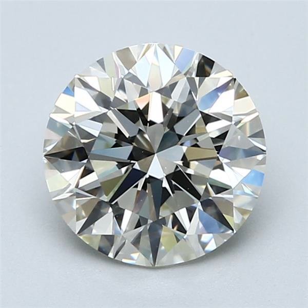 2.51ct J VVS2 Rare Carat Ideal Cut Round Diamond