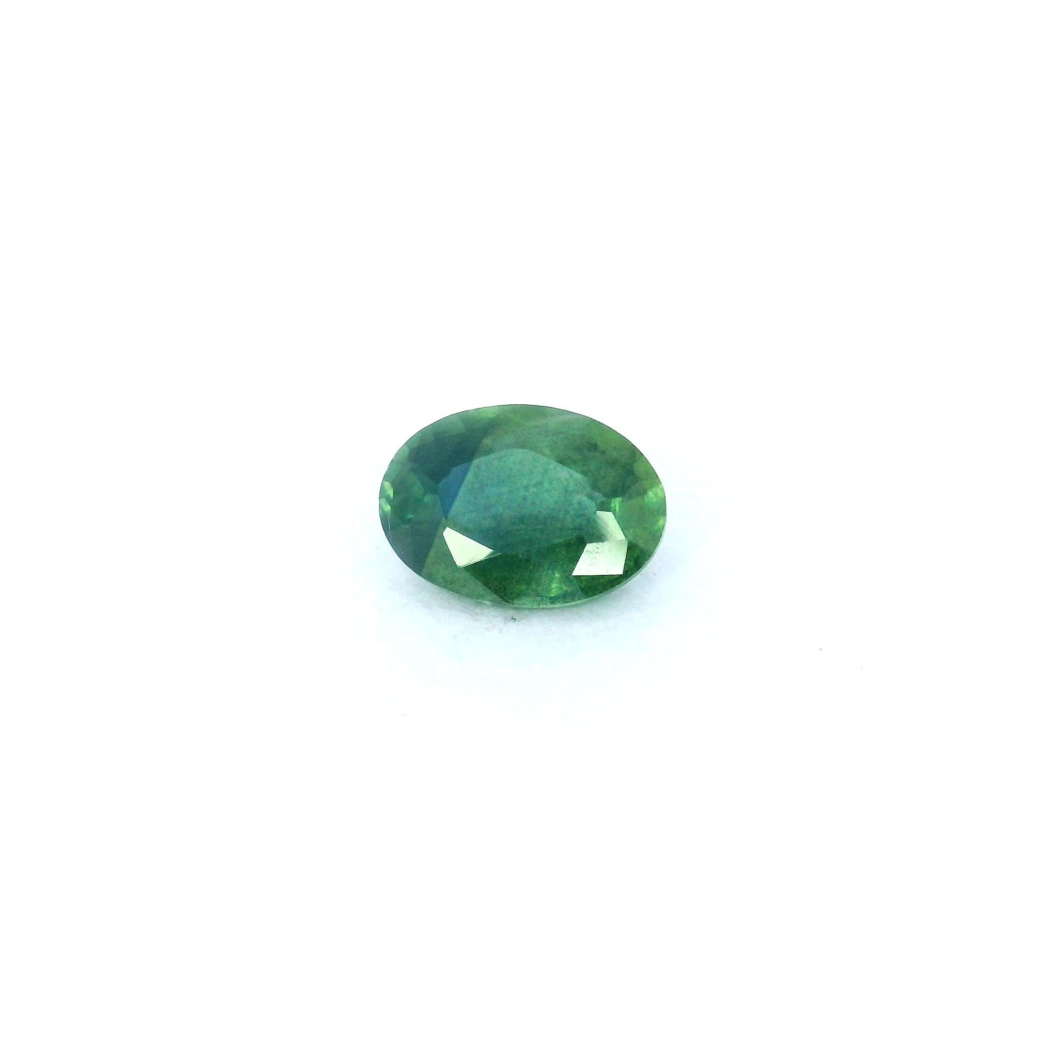 0.93 Carat Green Oval Sapphire