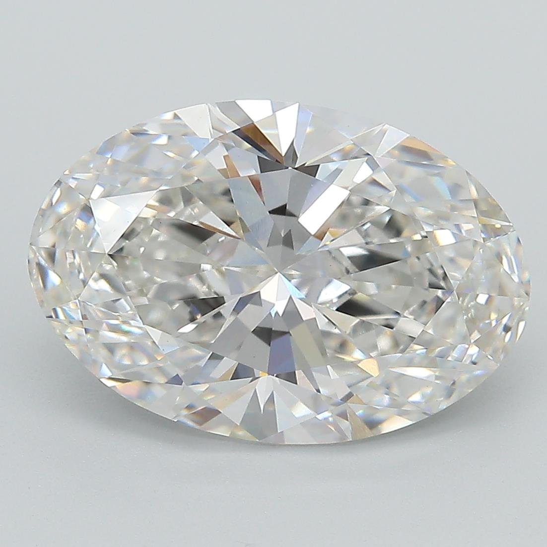 5.13ct F VVS2 Rare Carat Ideal Cut Oval Lab Grown Diamond