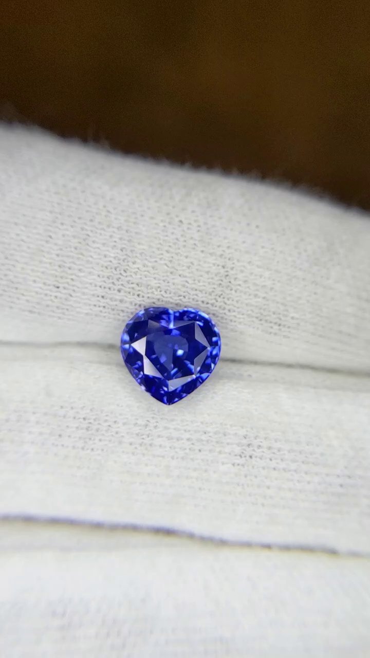 2.58 Carat Blue Heart Sapphire