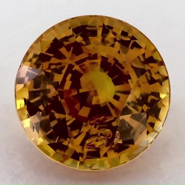 4.17 Carat Yellow Round Sapphire