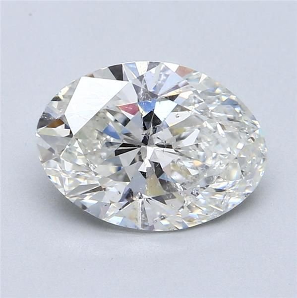 3.01ct H SI2 Rare Carat Ideal Cut Oval Diamond