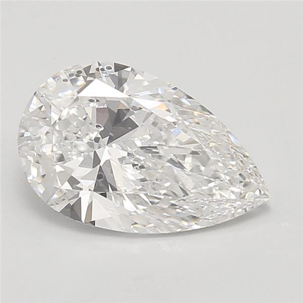 3.99ct F SI2 Rare Carat Ideal Cut Pear Lab Grown Diamond