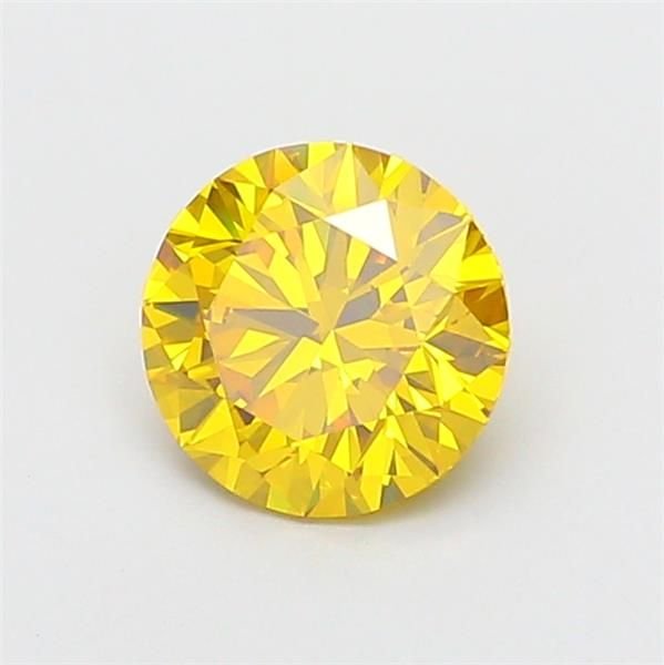 1.57 Ct. Fancy Vivid Yellow Round Lab Diamond