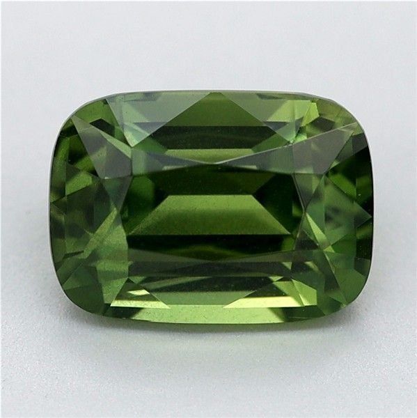 1.67 Carat Green Cushion Sapphire