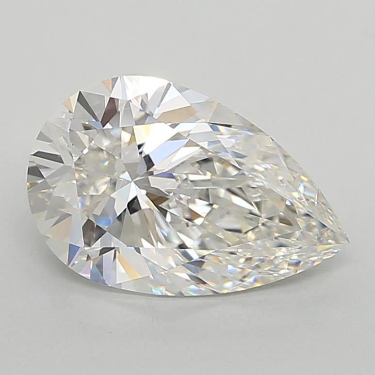 3.04ct F VS1 Rare Carat Ideal Cut Pear Lab Grown Diamond