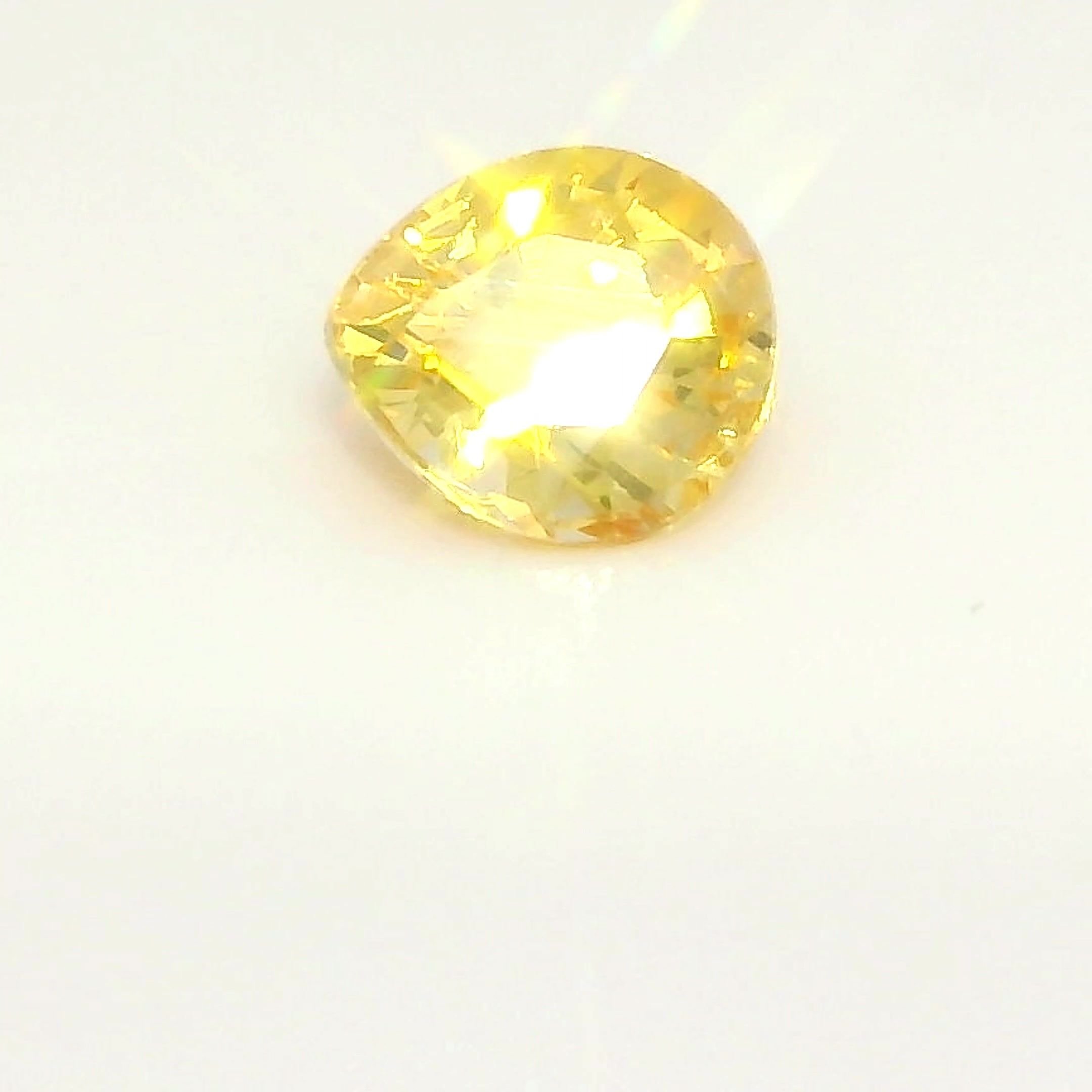 0.33 Carat Vivid Yellow Pear Sapphire