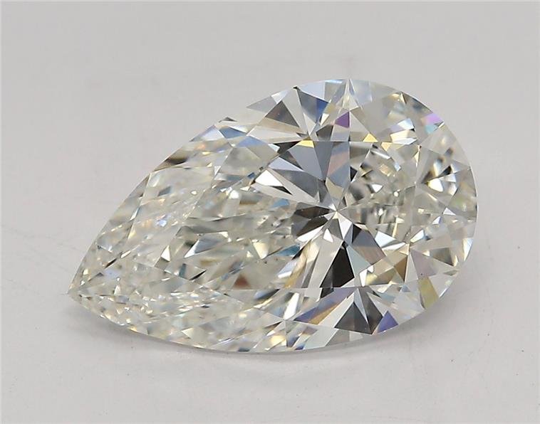 2.72ct F VS1 Rare Carat Ideal Cut Pear Lab Grown Diamond