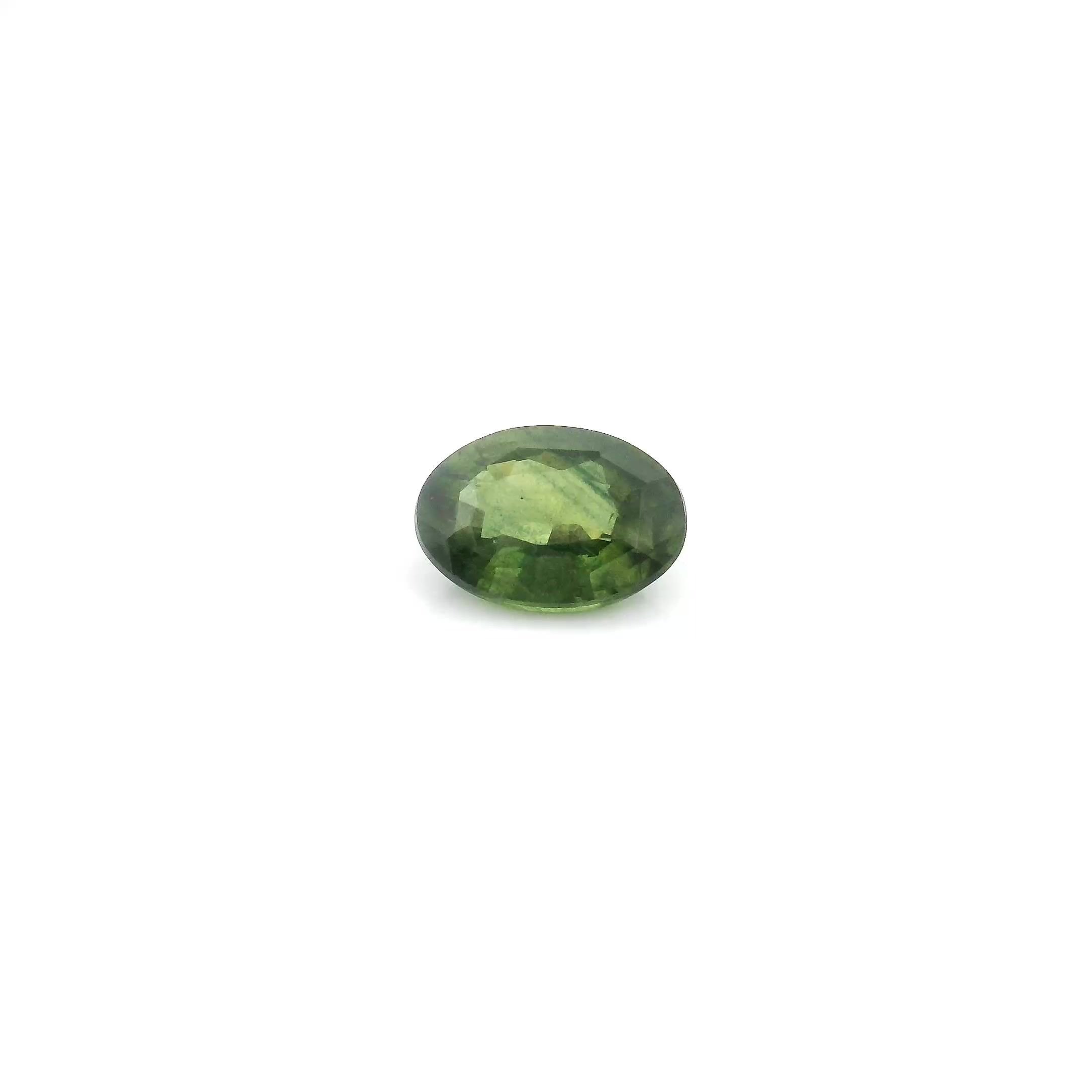 0.65 Carat Green Oval Sapphire