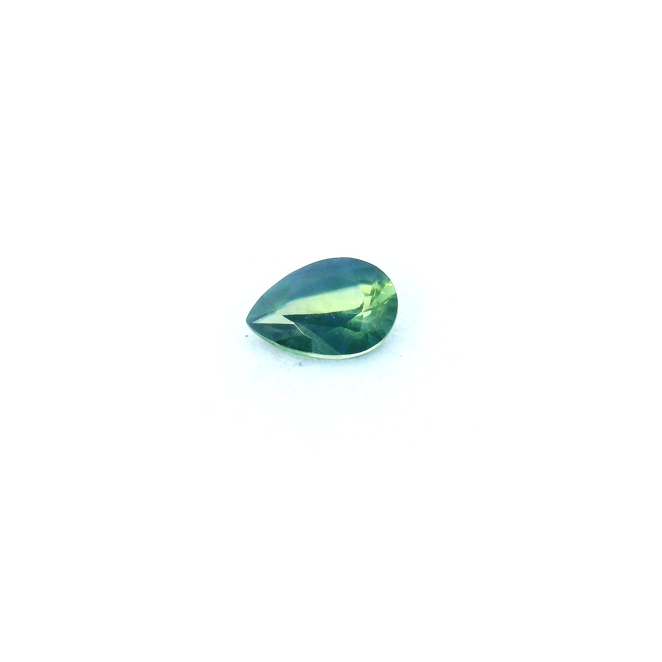 0.39 Carat Green Pear Sapphire