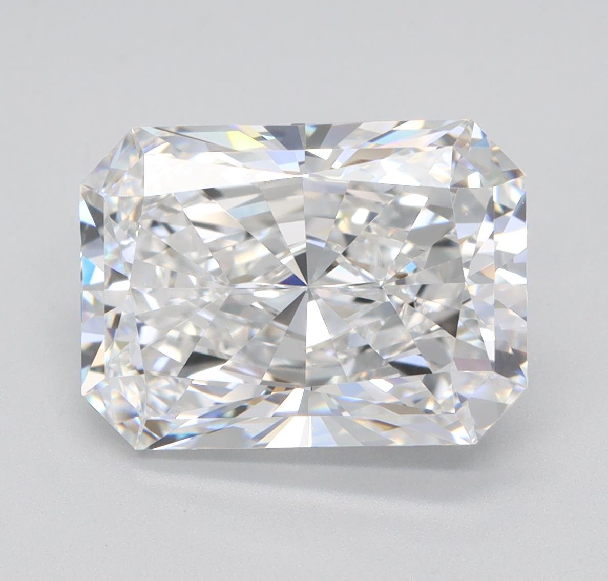 3.14ct E VVS2 Rare Carat Ideal Cut Radiant Lab Grown Diamond