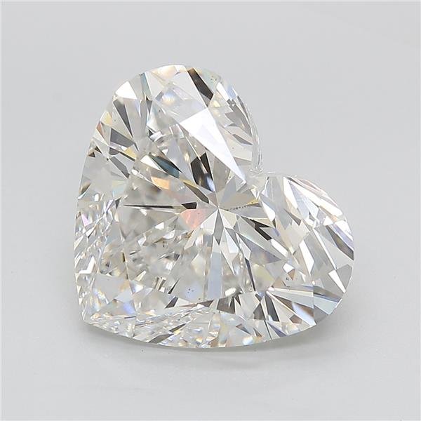 5.88ct F VS2 Rare Carat Ideal Cut Heart Lab Grown Diamond