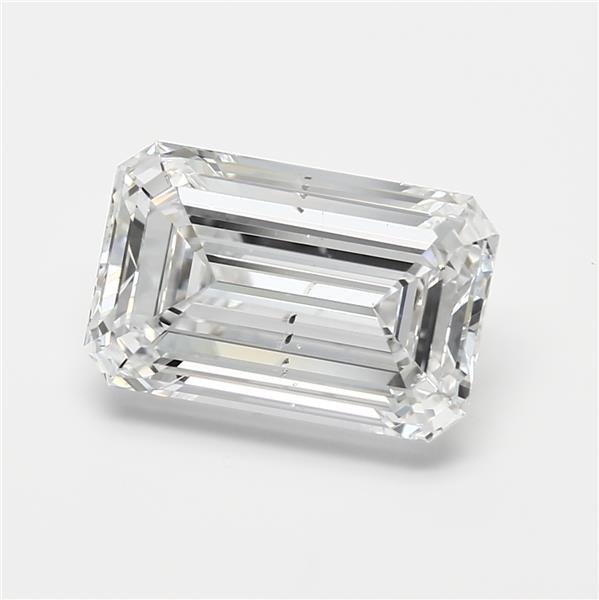 2.61ct D SI2 Rare Carat Ideal Cut Emerald Diamond