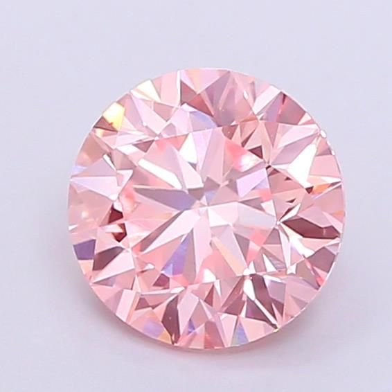 1.58 Ct. Fancy Vivid Pink Round Lab Diamond