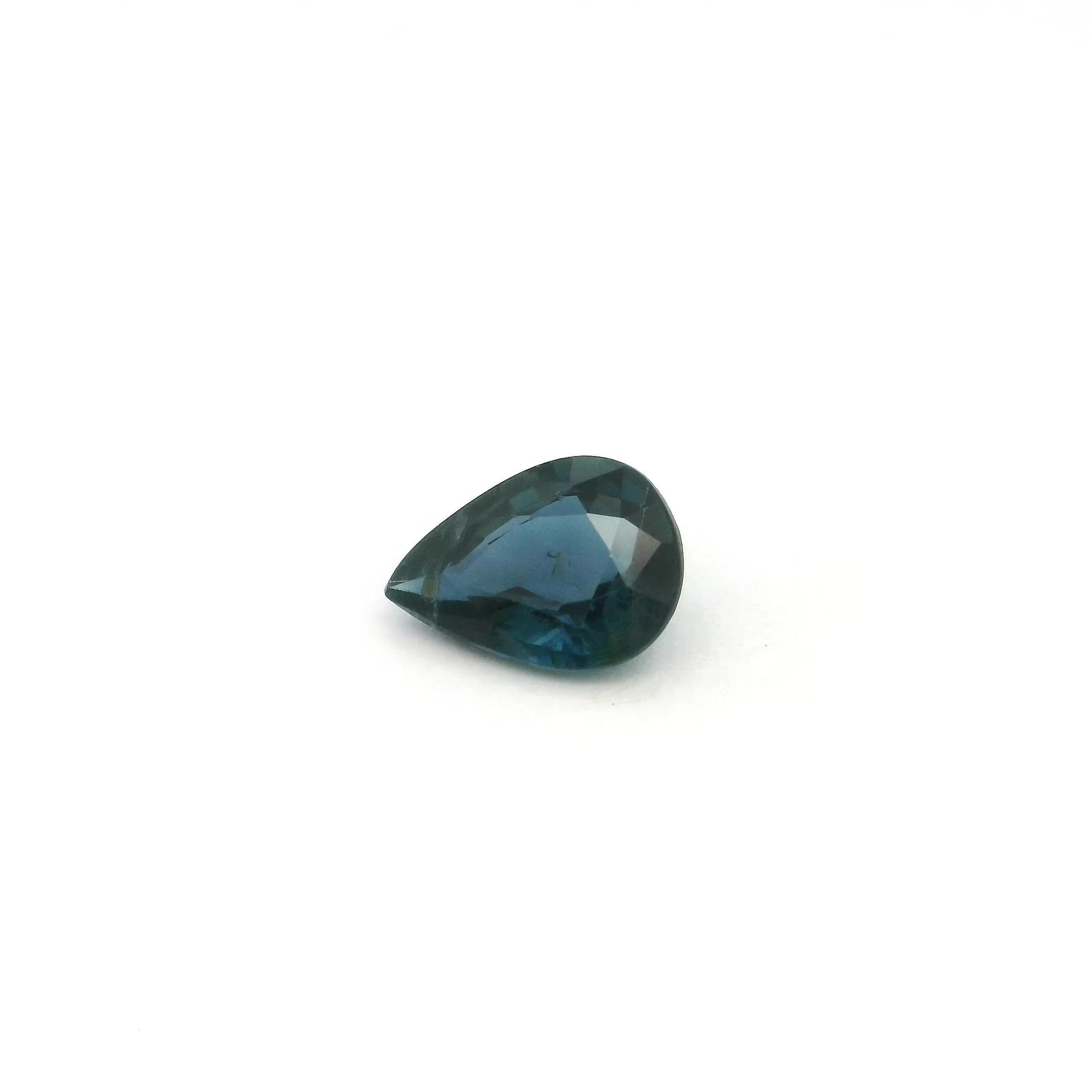 0.89 Carat Intense Blue Pear Sapphire