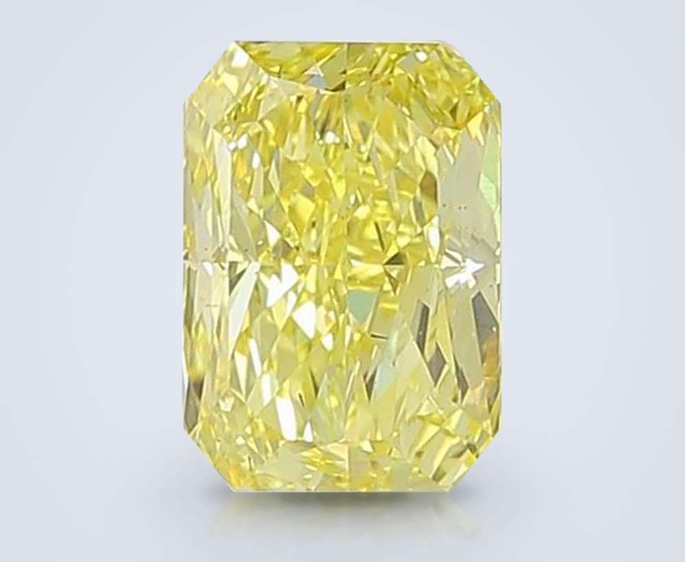 3.03 Ct. Fancy Intense Yellow Radiant Lab Diamond