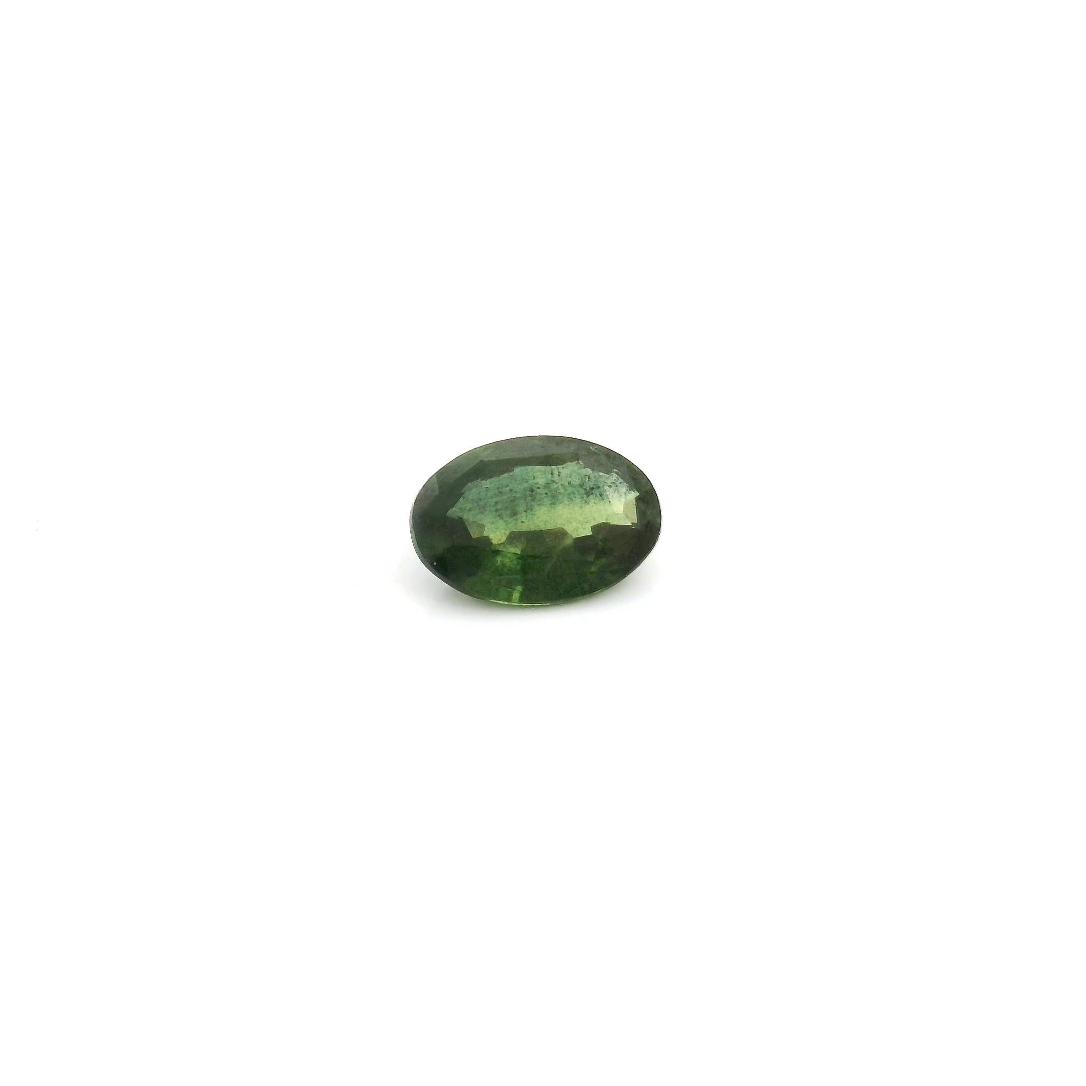 0.48 Carat Green Oval Sapphire