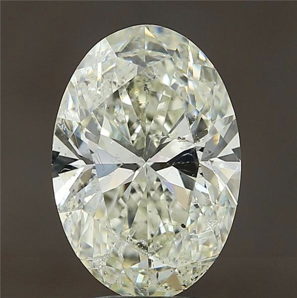 5.01ct K SI2 Rare Carat Ideal Cut Oval Diamond