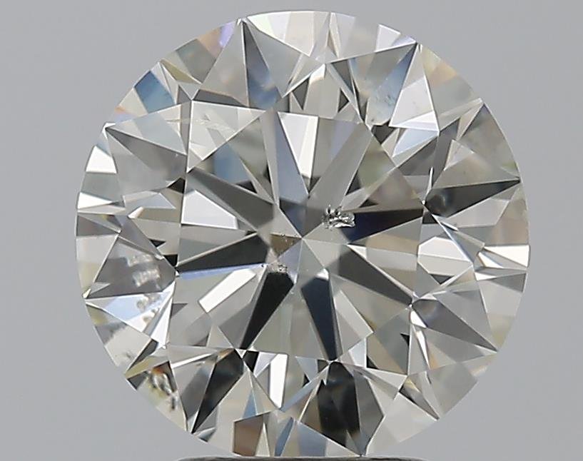 3.35ct J SI2 Rare Carat Ideal Cut Round Diamond