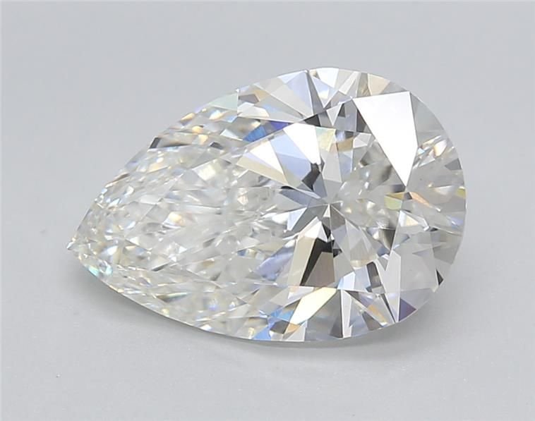 3.03ct F VS1 Rare Carat Ideal Cut Pear Lab Grown Diamond