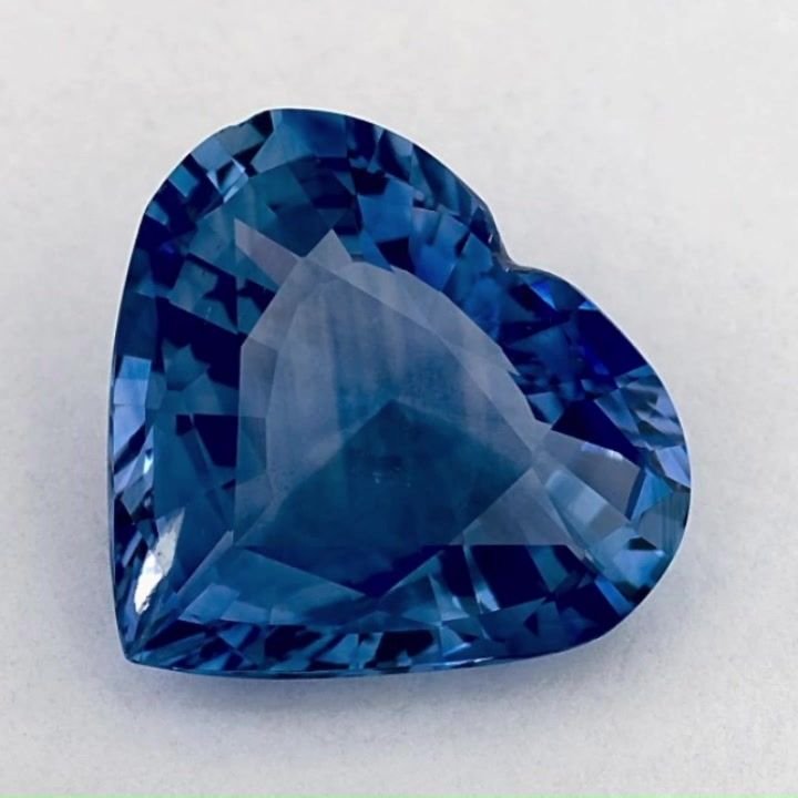 5.92 Carat Blue Heart Sapphire