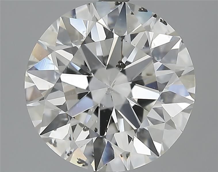 4.01ct H SI2 Rare Carat Ideal Cut Round Diamond