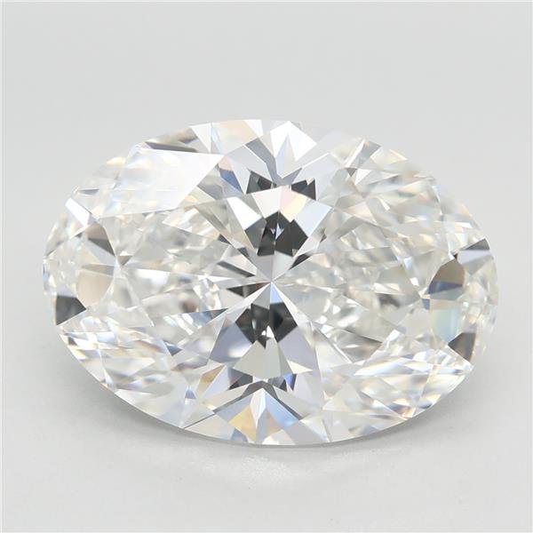 5.04ct F VVS2 Rare Carat Ideal Cut Oval Lab Grown Diamond