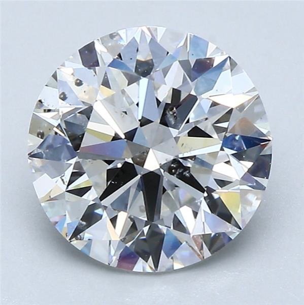 2.70ct F SI2 Rare Carat Ideal Cut Round Diamond