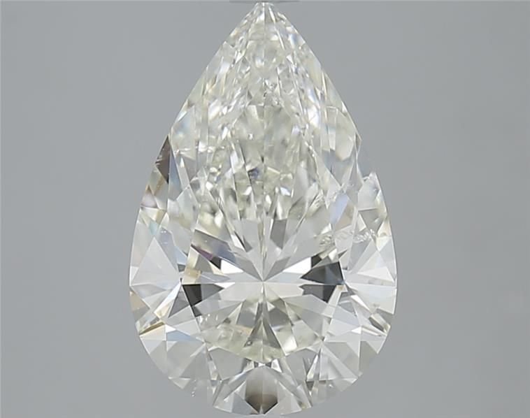 3.01ct J SI2 Rare Carat Ideal Cut Pear Diamond