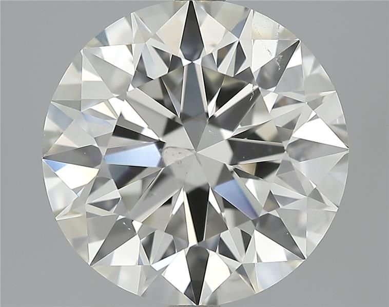 4.03ct J SI2 Rare Carat Ideal Cut Round Diamond