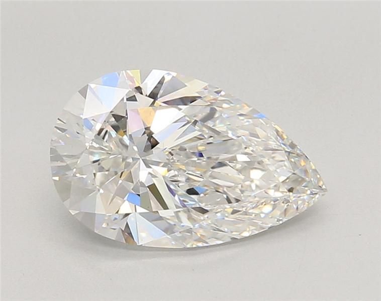 3.06ct E VS1 Rare Carat Ideal Cut Pear Lab Grown Diamond