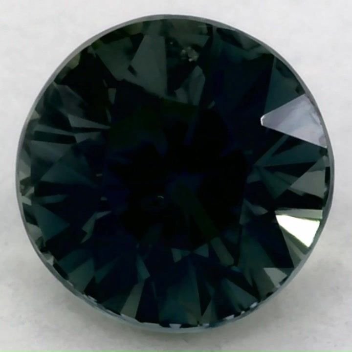1.02 Carat Green Round Sapphire