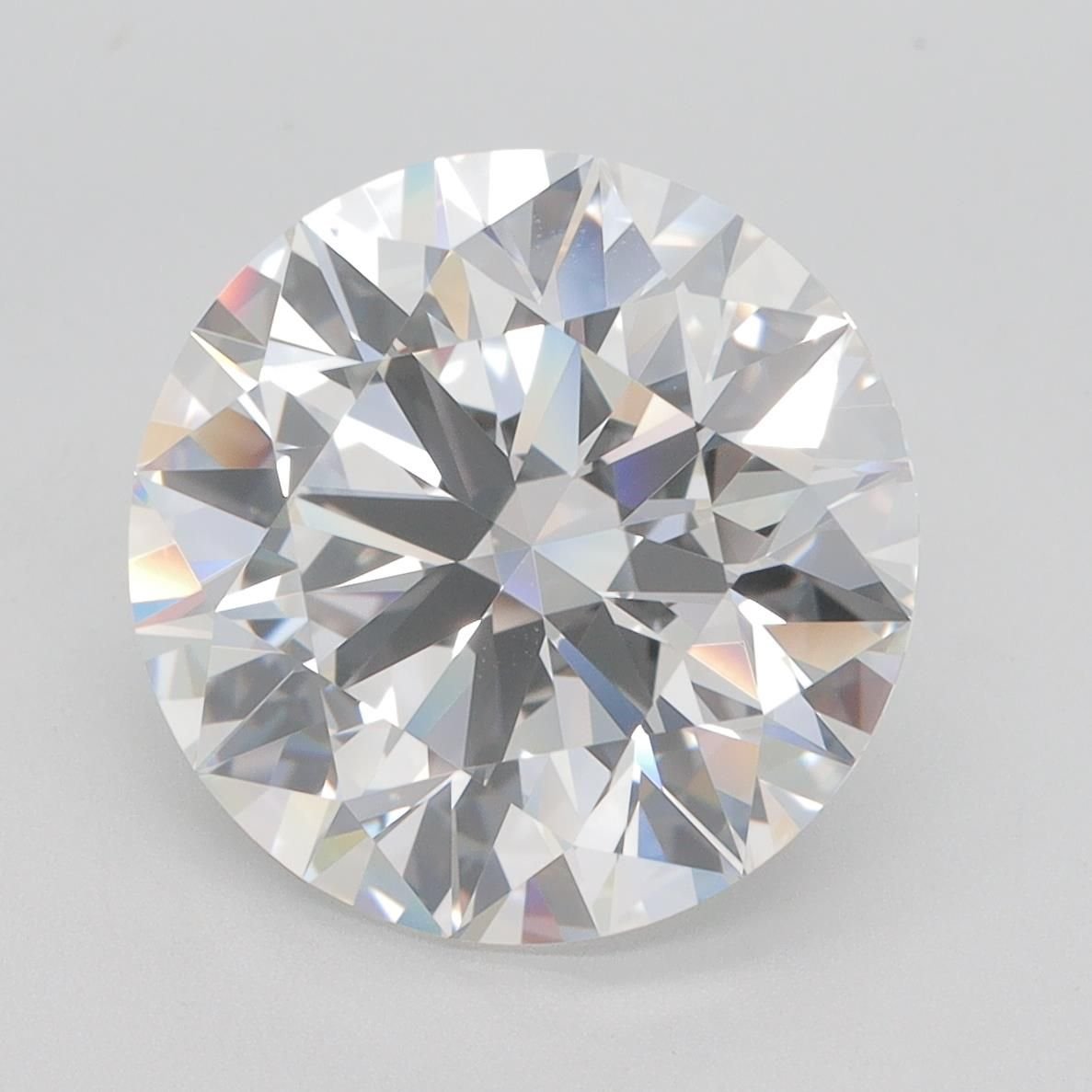 5.54ct H IF Rare Carat Ideal Cut Round Lab Grown Diamond