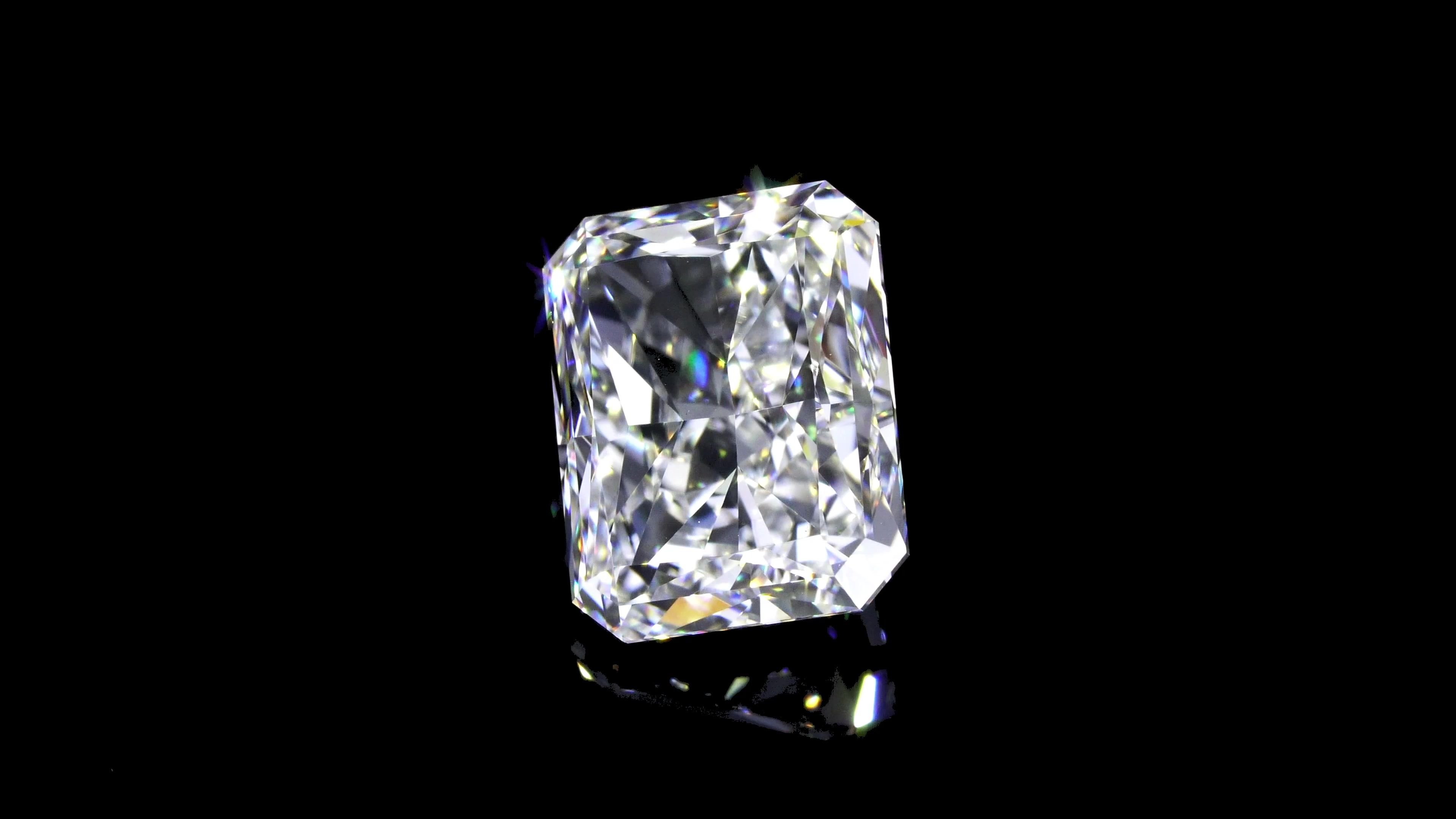 6.06ct F VS1 Rare Carat Ideal Cut Radiant Diamond