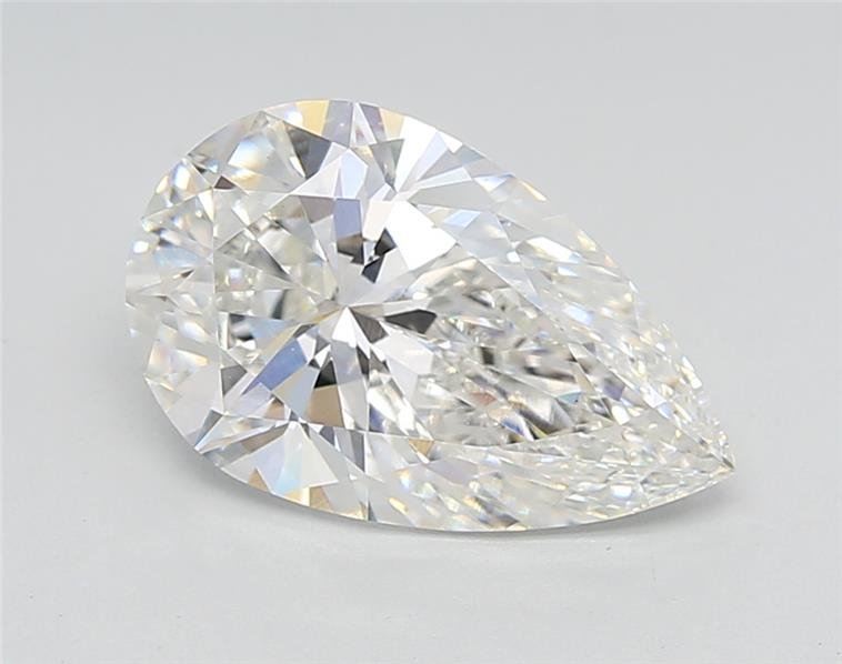 4.06ct F VS1 Rare Carat Ideal Cut Pear Lab Grown Diamond