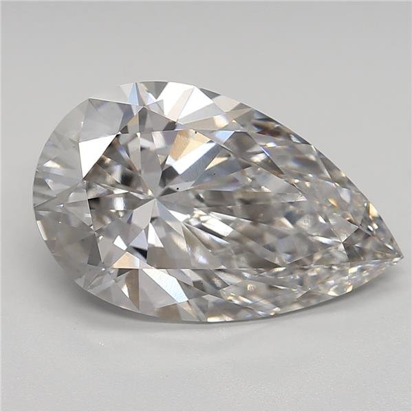 5.69ct H VS2 Rare Carat Ideal Cut Pear Lab Grown Diamond