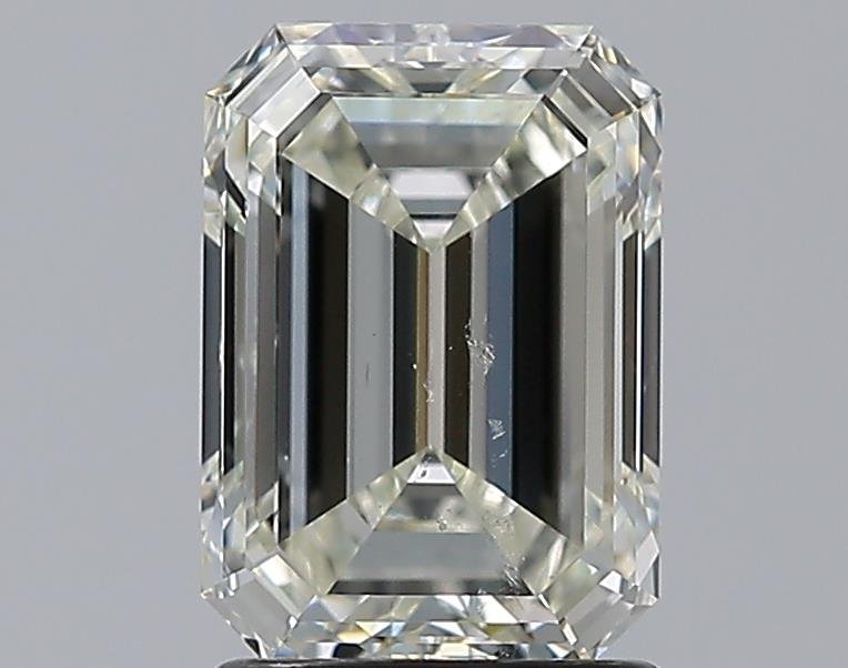 2.00ct K SI2 Rare Carat Ideal Cut Emerald Diamond