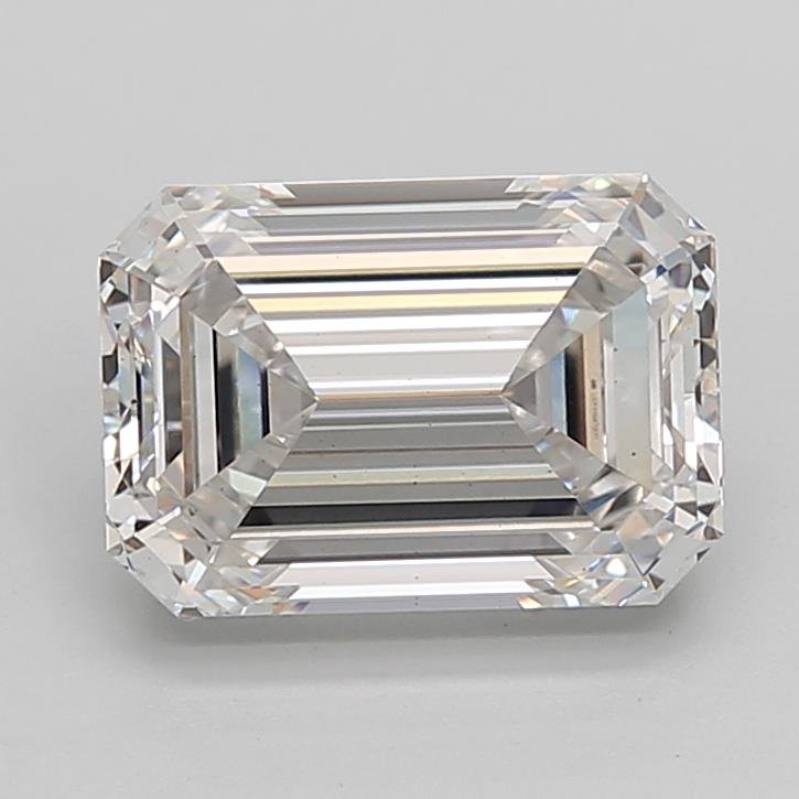 4.08ct F VS2 Rare Carat Ideal Cut Emerald Lab Grown Diamond