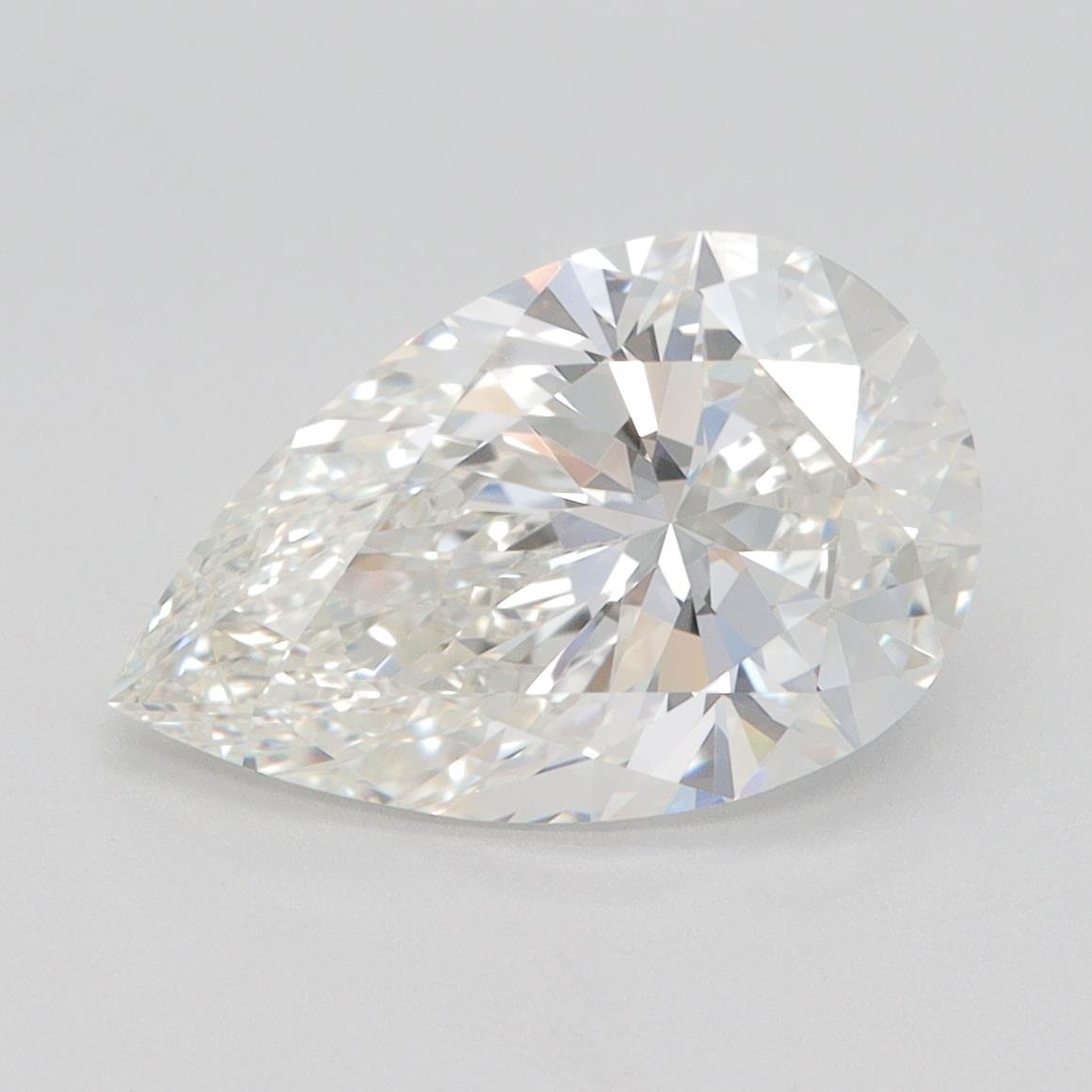 3.00ct H VVS2 Rare Carat Ideal Cut Pear Lab Grown Diamond