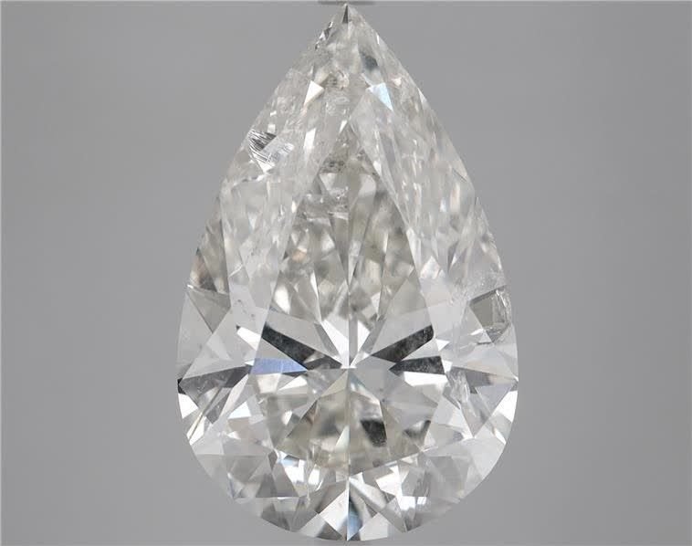 7.32ct J SI2 Rare Carat Ideal Cut Pear Diamond