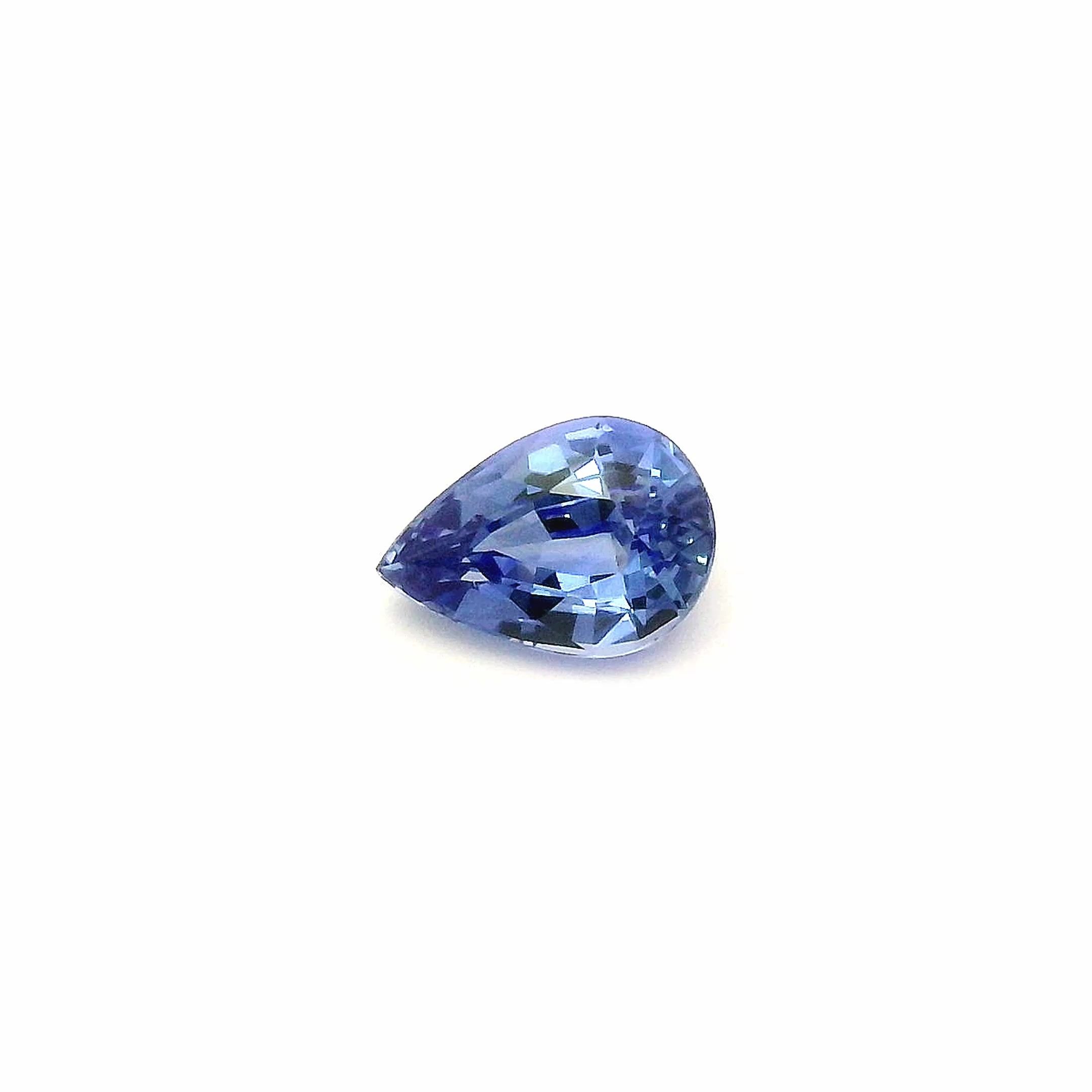 1.24 Carat Blue Pear Sapphire